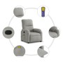 Massage Recliner Light Gray Microfiber Fabric by , Armchairs - Ref: Foro24-373457, Price: 224,76 €, Discount: %