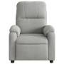 Massage Recliner Light Gray Microfiber Fabric by , Armchairs - Ref: Foro24-373457, Price: 224,76 €, Discount: %