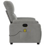 Massage Recliner Light Gray Microfiber Fabric by , Armchairs - Ref: Foro24-373457, Price: 224,76 €, Discount: %