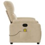 Cream Microfiber Fabric Massage Recliner by , Armchairs - Ref: Foro24-373460, Price: 236,23 €, Discount: %