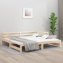 Trundle sofa bed solid pine wood 90x190 cm by , Beds and slatted bases - Ref: Foro24-840135, Price: 133,20 €, Discount: %