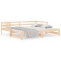 Sofá cama nido madera maciza de pino 90x190 cm de , Camas y somieres - Ref: Foro24-840135, Precio: 133,20 €, Descuento: %