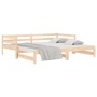 Trundle sofa bed solid pine wood 90x190 cm by , Beds and slatted bases - Ref: Foro24-840135, Price: 133,20 €, Discount: %