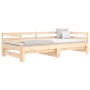 Trundle sofa bed solid pine wood 90x190 cm by , Beds and slatted bases - Ref: Foro24-840135, Price: 133,20 €, Discount: %