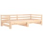 Trundle sofa bed solid pine wood 90x190 cm by , Beds and slatted bases - Ref: Foro24-840135, Price: 133,20 €, Discount: %