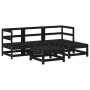 5-teilige Gartensofagarnitur massives Zirbenholz schwarz von , Gartensets - Ref: Foro24-3186176, Preis: 325,59 €, Rabatt: %