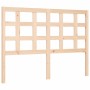 Double bed frame with solid wood headboard by , Beds and slatted bases - Ref: Foro24-3192076, Price: 156,27 €, Discount: %