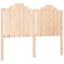 Bed frame with solid wood headboard 140x200 cm by , Beds and slatted bases - Ref: Foro24-3192296, Price: 141,46 €, Discount: %