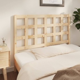 Solid pine wood bed headboard 140.5x4x100 cm by , Headboards and footboards - Ref: Foro24-817885, Price: 52,99 €, Discount: %