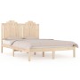 Estructura de cama de madera maciza de pino 200x200 cm de , Camas y somieres - Ref: Foro24-3103798, Precio: 163,99 €, Descuen...