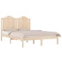 Estructura de cama de madera maciza de pino 200x200 cm de , Camas y somieres - Ref: Foro24-3103798, Precio: 163,99 €, Descuen...