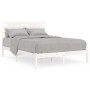 White solid wood bed frame 135x190 cm by , Beds and slatted bases - Ref: Foro24-3104194, Price: 141,01 €, Discount: %