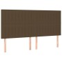 Headboards 4 units of dark brown fabric 80x5x78/88 cm by , Headboards and footboards - Ref: Foro24-3116579, Price: 112,43 €, ...