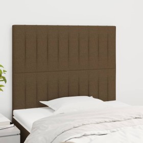 Headboards 2 units of dark brown fabric 80x5x78/88 cm by , Headboards and footboards - Ref: Foro24-3116547, Price: 59,99 €, D...