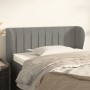 Light gray velvet headboard 83x23x78/88 cm by , Headboards and footboards - Ref: Foro24-3117412, Price: 50,07 €, Discount: %