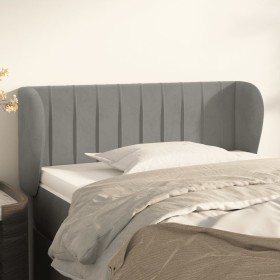 Light gray velvet headboard 83x23x78/88 cm by , Headboards and footboards - Ref: Foro24-3117412, Price: 50,11 €, Discount: %