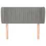 Light gray velvet headboard 83x23x78/88 cm by , Headboards and footboards - Ref: Foro24-3117412, Price: 50,11 €, Discount: %