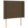 Headboard with dark brown fabric ears 93x16x118/128 cm by , Headboards and footboards - Ref: Foro24-3119803, Price: 74,71 €, ...