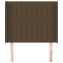 Headboard with dark brown fabric ears 93x16x118/128 cm by , Headboards and footboards - Ref: Foro24-3119803, Price: 74,71 €, ...