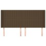 Headboard with dark brown fabric ears 203x16x118/128 cm by , Headboards and footboards - Ref: Foro24-3119843, Price: 136,62 €...