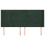 Headboard with dark green velvet ears 183x16x118/128cm by , Headboards and footboards - Ref: Foro24-3119881, Price: 128,96 €,...