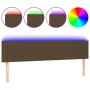 Headboard with LED in dark brown fabric 180x5x78/88 cm by , Headboards and footboards - Ref: Foro24-3121867, Price: 72,32 €, ...