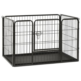 Steel puppy dog pen 91.5x59x61 cm by vidaXL, Dog kennels and fences - Ref: Foro24-170575, Price: 101,68 €, Discount: %