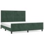 Estructura cama con cabecero terciopelo verde oscuro 160x200 cm de , Camas y somieres - Ref: Foro24-3125888, Precio: 249,99 €...