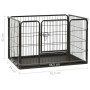 Corral para perros cachorros acero 91,5x59x61 cm de vidaXL, Casetas y cercados para perros - Ref: Foro24-170575, Precio: 101,...