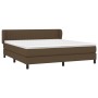 Cama box spring con colchón tela marrón oscuro 160x200 cm de , Camas y somieres - Ref: Foro24-3126416, Precio: 479,58 €, Desc...