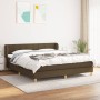 Cama box spring con colchón tela marrón oscuro 160x200 cm de , Camas y somieres - Ref: Foro24-3126816, Precio: 498,87 €, Desc...