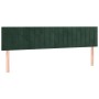 Cama box spring colchón y LED terciopelo verde oscuro 180x200cm de , Camas y somieres - Ref: Foro24-3134540, Precio: 550,01 €...