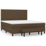 Cama box spring con colchón tela marrón oscuro 160x200 cm de , Camas y somieres - Ref: Foro24-3136608, Precio: 624,74 €, Desc...