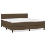 Box spring bed with dark brown fabric mattress 180x200 cm by , Beds and slatted bases - Ref: Foro24-3140236, Price: 519,17 €,...