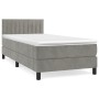 Cama box spring con colchón terciopelo gris claro 80x200 cm de , Camas y somieres - Ref: Foro24-3141389, Precio: 271,72 €, De...