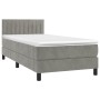 Boxspringbett mit hellgrauer Samtmatratze 80x200 cm von , Betten und Lattenroste - Ref: Foro24-3141389, Preis: 271,72 €, Raba...