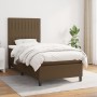 Cama box spring con colchón tela marrón oscuro 80x200 cm de , Camas y somieres - Ref: Foro24-3141892, Precio: 312,02 €, Descu...