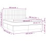 Cama box spring con colchón tela marrón oscuro 160x200 cm de , Camas y somieres - Ref: Foro24-3141948, Precio: 571,24 €, Desc...