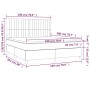 Cama box spring con colchón tela marrón oscuro 180x200 cm de , Camas y somieres - Ref: Foro24-3142516, Precio: 609,95 €, Desc...