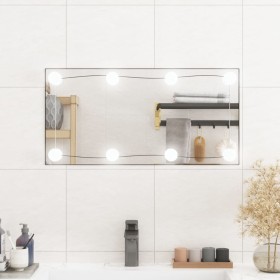 Wall mirror with LED lights, rectangular glass, 30x60 cm by , Mirrors - Ref: Foro24-3189149, Price: 28,99 €, Discount: %