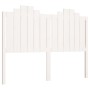 Solid white pine wood bed headboard 146x4x110 cm by , Headboards and footboards - Ref: Foro24-818471, Price: 55,97 €, Discoun...