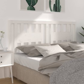 Solid white pine wood headboard 141x4x100 cm by , Headboards and footboards - Ref: Foro24-818666, Price: 62,12 €, Discount: %