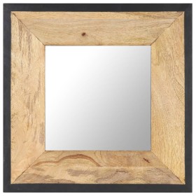 Espejo de madera maciza de mango 50x50 cm de , Espejos - Ref: Foro24-321629, Precio: 71,99 €, Descuento: %