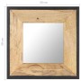 Solid mango wood mirror 50x50 cm by , Mirrors - Ref: Foro24-321629, Price: 59,76 €, Discount: %