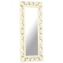 Hand-carved solid white mango wood mirror 110x50 cm by , Mirrors - Ref: Foro24-321643, Price: 117,89 €, Discount: %