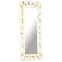 Hand-carved solid white mango wood mirror 110x50 cm by , Mirrors - Ref: Foro24-321643, Price: 117,89 €, Discount: %