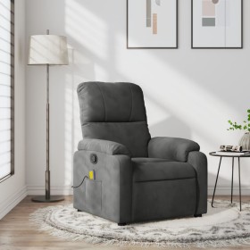 Dark gray microfiber massage recliner chair by , Armchairs - Ref: Foro24-373458, Price: 223,11 €, Discount: %