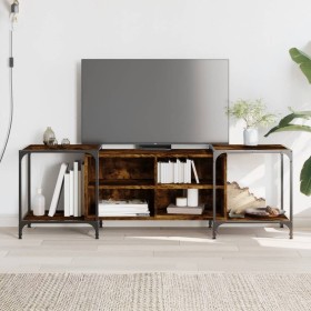 Engineered wood TV stand in smoked oak, 153x37x50 cm by , TV Furniture - Ref: Foro24-837604, Price: 71,99 €, Discount: %