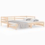 Trundle sofa bed solid pine wood 80x200 cm by , Beds and slatted bases - Ref: Foro24-840138, Price: 131,14 €, Discount: %