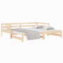 Trundle sofa bed solid pine wood 80x200 cm by , Beds and slatted bases - Ref: Foro24-840138, Price: 131,14 €, Discount: %